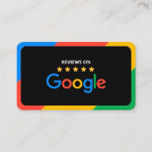 お客様のGoogleレビューQRコードビジネスレビュー 名刺 (裏面)
