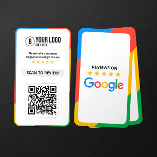 お客様のGoogleレビューQRコードビジネスレビュー 名刺