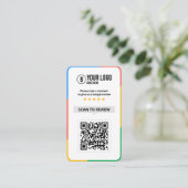 お客様のGoogleレビューQRコードビジネスレビュー 名刺 (スタンド正面)