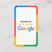 お客様のGoogleレビューQRコードビジネスレビュー 名刺 (裏面)