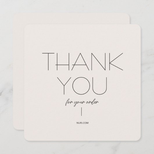 お客様のOrder Card、Small Businessに感謝 サンキューカード (正面/裏面)