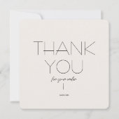 お客様のOrder Card、Small Businessに感謝 サンキューカード (正面)