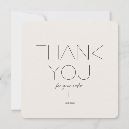 お客様のOrder Card、Small Businessに感謝 サンキューカード (正面)