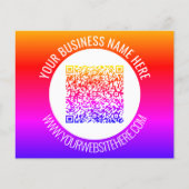 お客様のQRコードおよび文字カスタムプロモーションフライヤー チラシ (正面)