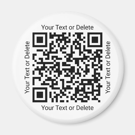 お客様のQRコードプロフェッショナルビジネスモダンラウンド マグネット (正面)