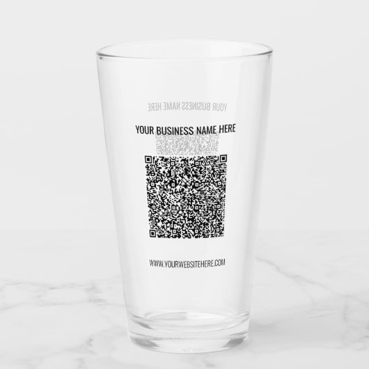 お客様のQRコード情報文字Business Promotion Glass タンブラーグラス (正面)