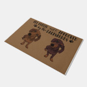 お客様はすべて、DACHSHUNDの承認を得る必要があります ドアマット (アングル)