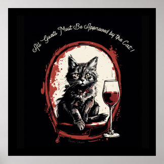 お客様は必ずキャットアートの認定を受けおもしろいる ポスター