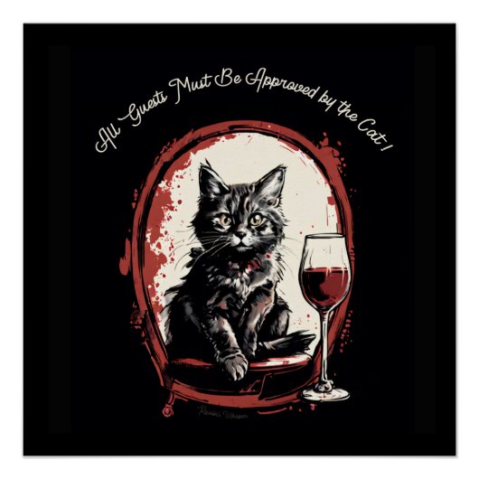 お客様は必ずキャットアートの認定を受けおもしろいる ポスター (正面)