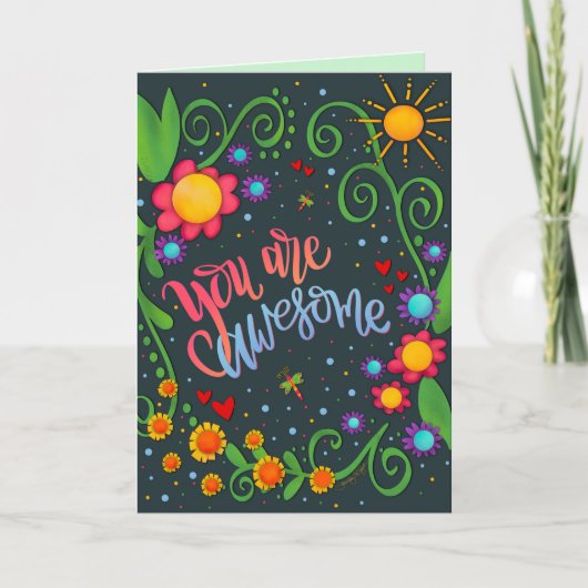 お客様は素晴らしおもしろい可愛いインスピレーション カード (正面)