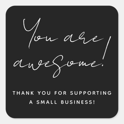 お客様は素晴らしScript Blackモダン Reseller感謝してい スクエアシール (正面)