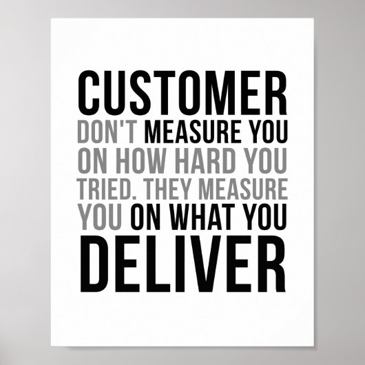 お客様は試した懸命を測定しない ポスター (正面)