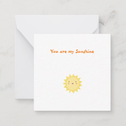 お客様はMy Sunshine Mini Thank You Note Card ノートカード (正面)