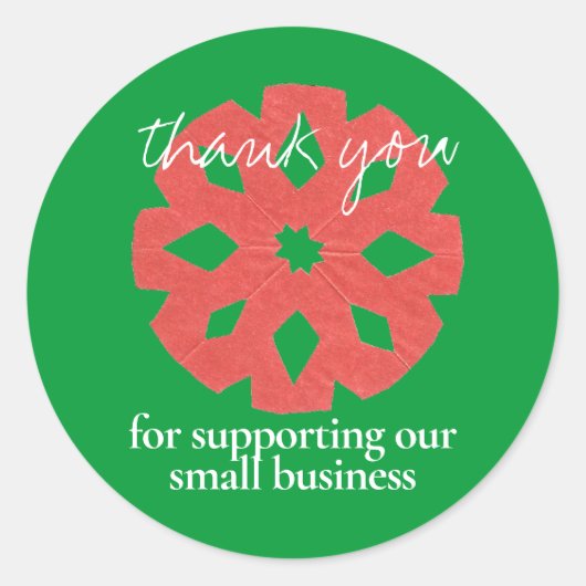 お客様へのお礼 – 休日の販売 ラウンドシール (正面)