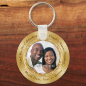 お客様へのギフト結婚に感謝アイディア。フォト キーホルダー (正面)