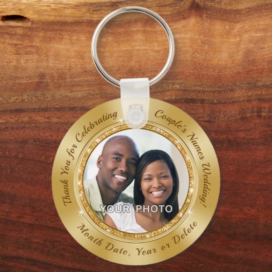 お客様へのギフト結婚に感謝アイディア。フォト キーホルダー (正面)