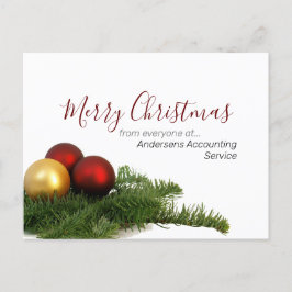 お客様へのビジネス向けメリークリスマス ポストカード