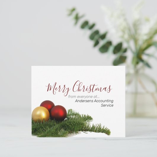 お客様へのビジネス向けメリークリスマス ポストカード (スタンド正面)