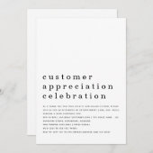 お客様への感謝お祝いのビジネスロゴ 招待状 (正面/裏面)