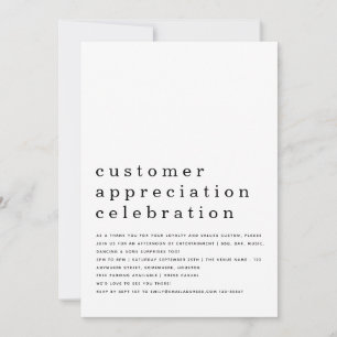 お客様への感謝お祝いのビジネスロゴ 招待状