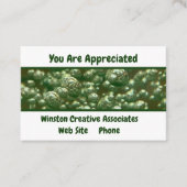 お客様への感謝のビジネス向け感謝してい受注 名刺 (正面)