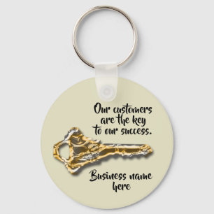 お客様への感謝のメタル鍵ビジネスありがとう キーホルダー
