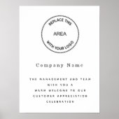 お客様への感謝の印にロゴを追加 ポスター (正面)