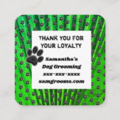 お客様への感謝の手の印刷ビジネスプロモーション スクエア名刺 (正面)