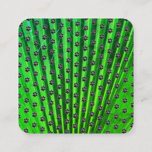 お客様への感謝の手の印刷ビジネスプロモーション スクエア名刺 (裏面)