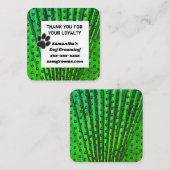 お客様への感謝の手の印刷ビジネスプロモーション スクエア名刺 (正面/裏面)