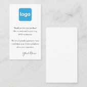 お客様への感謝の気持ちロゴの追加 名刺 (正面/裏面)