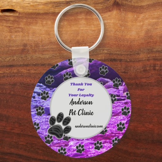 お客様への感謝の気持ち動物の介護者 キーホルダー (正面)