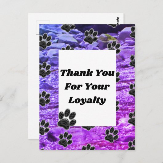 お客様への感謝の気持ち動物の介護者 ポストカード (正面/裏面)