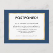 お客様への感謝ディナーの延期 ポストカード (正面)
