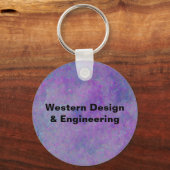 お客様への感謝パープルビジネスプロモーション キーホルダー (裏面)