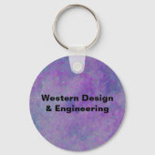 お客様への感謝パープルビジネスプロモーション キーホルダー (裏面)