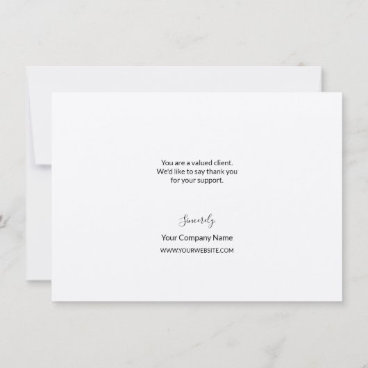 お客様への感謝ビジネスのテンプレートカスタム (裏面)