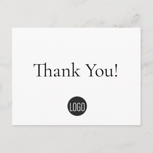 お客様への感謝ビジネスのテンプレートシンプル ポストカード (正面)