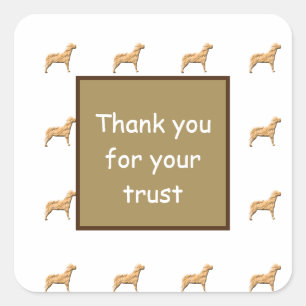 お客様への感謝Thank You Dog Veterialian スクエアシール