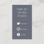 お客様への注文感謝カード エンクロージャーカード (正面)