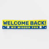 お客様を再開する学校の業務を再開します。 横断幕 (横)