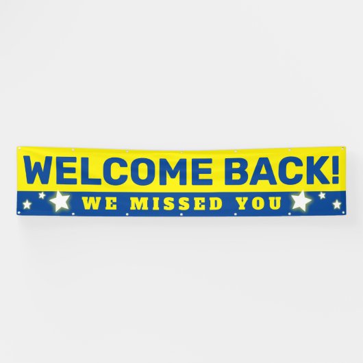 お客様を再開する学校の業務を再開します。 横断幕 (横)