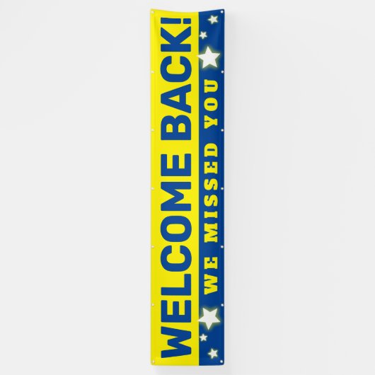 お客様を再開する学校の業務を再開します。 横断幕 (縦)