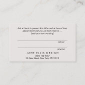 お客様エレガントに感謝の紹介カード 紹介カード (裏面)