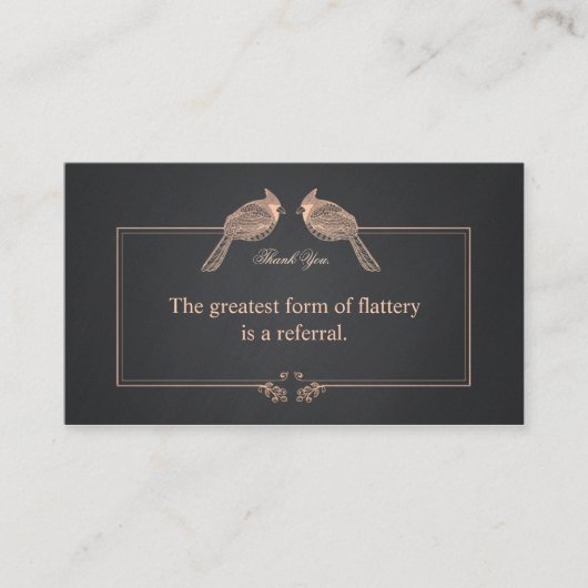 お客様エレガントに感謝の紹介カード 紹介カード (正面)