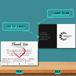 お客様エレガントに感謝 名刺