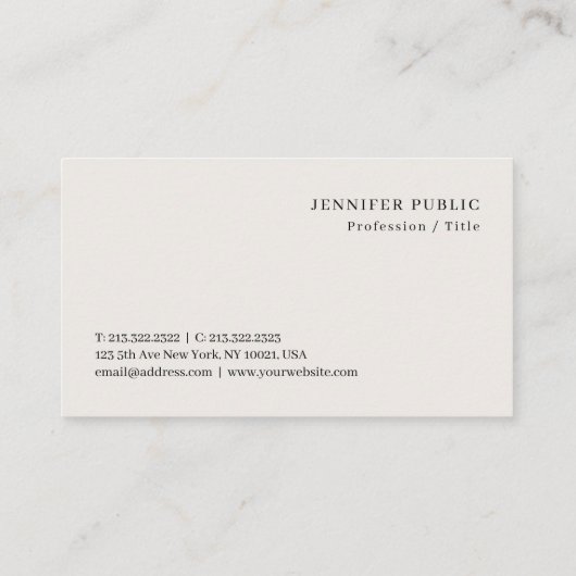 お客様エレガントのモダンデザインテンプレート 名刺 (裏面)