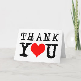 お客様エレガントの赤いハートのカスタマイズ サンキューカード