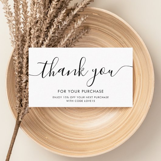 お客様ガーリー感謝QRコードホワイト 名刺