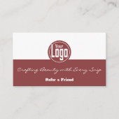 お客様コードのヘアサロンが友人を参照 紹介カード (正面)